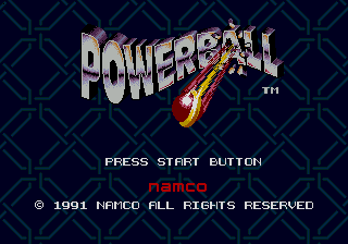 Powerball title screen for Sega Genesis